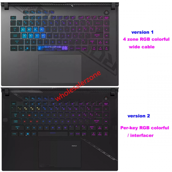 Carcasa superioara cu tastatura palmrest Laptop, Gaming, Asus, ROG Strix G16 G614J, G614JI, G614JIR, G614JU, G614JV, G614JVR, G614JZ, G614JZR, 90NR0D82-R34UI0, 13NR0D82P03011, 6070B2157702, G614JY-2G, iluminata, RGB Per Key, 20 pini, layout US
