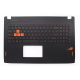 Carcasa superioara cu tastatura palmrest Laptop, Asus, ROG GL502VM-1A, 90NB0DR1-R31UI0, 13NB0DR1AP0101, 13N1-0SA0201, iluminata, neagra, layout US