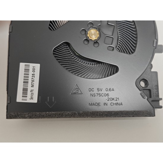 Cooler procesor Laptop Gaming, HP, Victus 16-D, 16T-D, TPN-Q263, M75724-001, M75725-001, NS75C06-20K21, DTADQ5D588F006, 80W, RTX 3060, 5V, 0.6A, CPU
