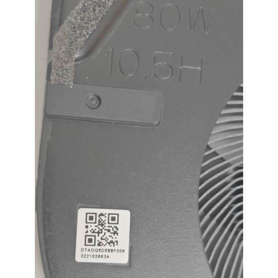 Cooler procesor Laptop Gaming, HP, Victus 16-D, 16T-D, TPN-Q263, M75724-001, M75725-001, NS75C06-20K21, DTADQ5D588F006, 80W, RTX 3060, 5V, 0.6A, CPU