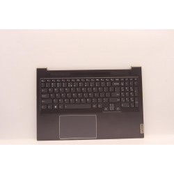 Carcasa superioara cu tastatura palmrest Laptop, Yoga Slim 7 Pro 16ARH7 Type 82UW, 5CB1J38435, HQ20721954000, HQ21840168000, NB6188, iluminata, gri inchis, layout US