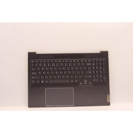 Carcasa superioara cu tastatura palmrest Laptop, Yoga Slim 7 Pro 16ARH7 Type 82UW, 5CB1J38435, HQ20721954000, HQ21840168000, NB6188, iluminata, gri inchis, layout US