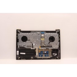 Carcasa superioara cu tastatura palmrest Laptop, Yoga Slim 7 Pro 16ARH7 Type 82UW, 5CB1J38435, HQ20721954000, HQ21840168000, NB6188, iluminata, gri inchis, layout US