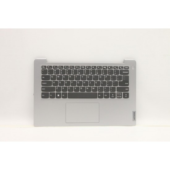 Carcasa superioara cu tastatura palmrest Laptop, IdeaPad 1 14ALC7 Type 82R3, 5CB1H68610, AP2GW000330, AM2GW000100, Cloud Grey, non finger, argintie, layout US