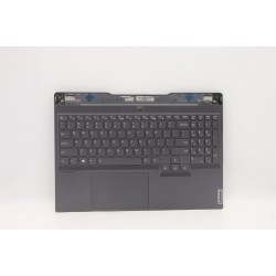 Carcasa superioara cu tastatura palmrest Laptop, Legion S7-15ACH6 Type 82K8, 5CB1C93740, AM29K000K10, AM29K000M00, HY57L, iluminata, gri, layout US