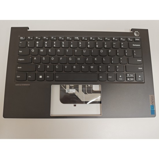 Carcasa superioara cu tastatura palmrest Laptop, ThinkBook 14s G2 ITL Type 20VA, 5CB1C19317, 460.0M404.0001, LV554, iluminata, neagra, layout US