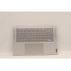 Carcasa superioara cu tastatura palmrest Laptop, Lenovo, Yoga Slim 7 ProX 14IAH7 Type 82TK, 5CB1J30300, AM2GQ000900, ET2LQ000210, argintie, layout US