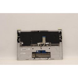 Carcasa superioara cu tastatura palmrest Laptop, Lenovo, Slim 7 ProX 14IAH7 Type 82V1, 5CB1J30300, AM2GQ000900, ET2LQ000210, argintie, layout US