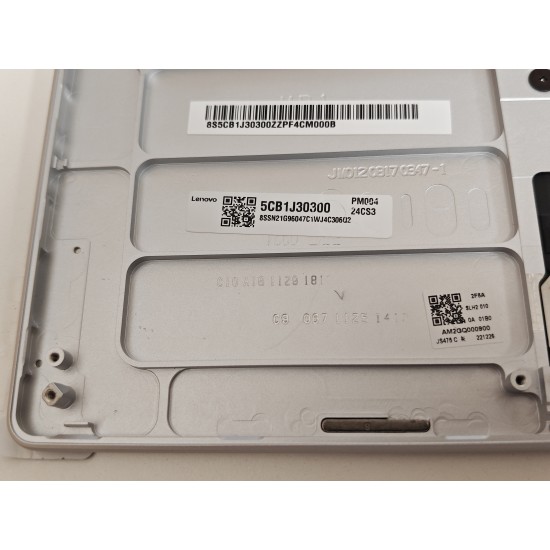 Carcasa superioara cu tastatura palmrest Laptop, Lenovo, Yoga Slim 7 ProX 14IAH7 Type 82TK, 5CB1J30300, AM2GQ000900, ET2LQ000210, argintie, layout US