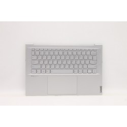 Carcasa superioara cu tastatura palmrest Laptop, Lenovo, Yoga Slim 7 Carbon 14ACN6 Type 82L0, 5CB1D70671, AM28C000100, iluminata, Cloud Grey, layout US