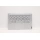 Carcasa superioara cu tastatura palmrest Laptop, Lenovo, Yoga Slim 7 Carbon 14ACN6 Type 82L0, 5CB1D70671, AM28C000100, iluminata, Cloud Grey, layout US