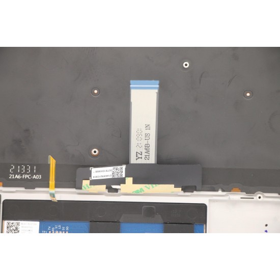 Carcasa superioara cu tastatura palmrest Laptop, Lenovo, Yoga Slim 7 Carbon 14ACN6 Type 82L0, 5CB1D70671, AM28C000100, iluminata, Cloud Grey, layout US