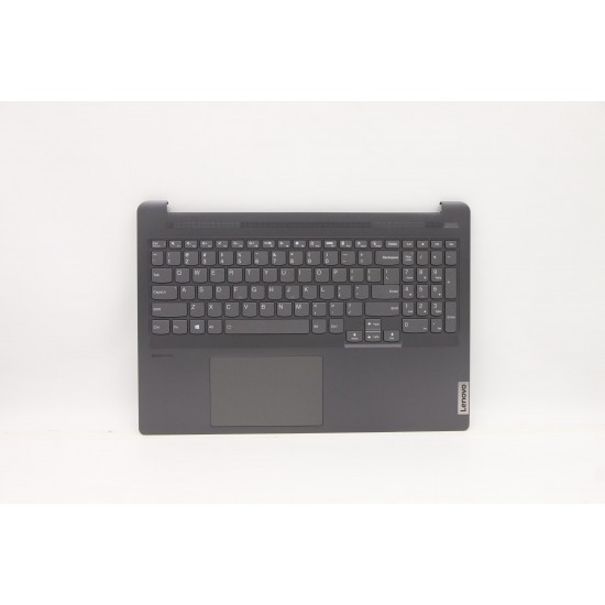 Carcasa superioara cu tastatura palmrest Laptop, Lenovo, IdeaPad 5 Pro-16ACH6 Type 82L5, 5CB1C75002, HQ20721186000, HQ20901213000, 21621, iluminata, gri, layout US