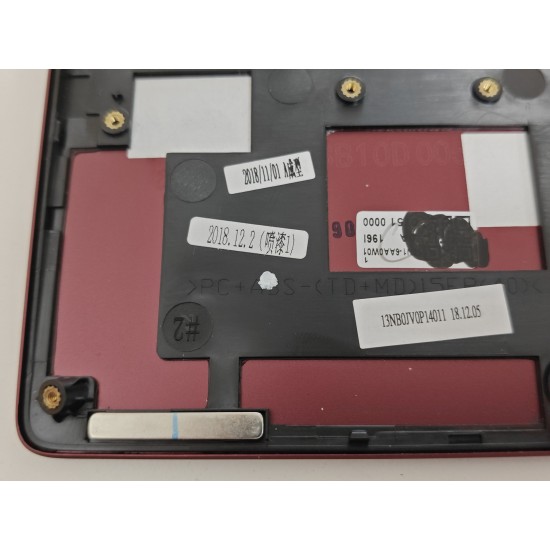 Carcasa superioara cu tastatura palmrest Laptop, Asus, ZenBook 13 UX333F, UX333FA, UX333FN, 90NB0JV6-R31US0, 90NB0JV6-R31UI0, 13NB0JV0P14011, 13N1-6AA0W01, UX333FA-3R, iluminata, rosie purpuliu, layout US