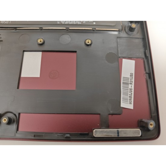 Carcasa superioara cu tastatura palmrest Laptop, Asus, ZenBook 13 UX333F, UX333FA, UX333FN, 90NB0JV6-R31US0, 90NB0JV6-R31UI0, 13NB0JV0P14011, 13N1-6AA0W01, UX333FA-3R, iluminata, rosie purpuliu, layout US