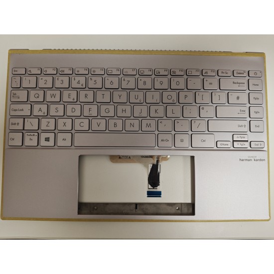 Carcasa superioara cu tastatura palmrest Laptop, Asus, ZenBook 13 UX325J, UX325JA, 90NB0QY2-R30UK0, 90NB0SL2-M00EC0, HQ207209320000, UX325JA-2P, iluminata, Liliac, layout UK