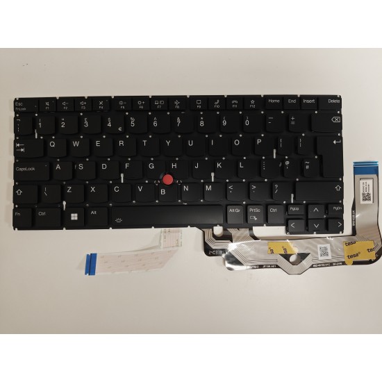 Tastatura Laptop, Lenovo, ThinkPad T14s Gen 3 Type 21BR, 21BS, 21CQ, 21CR, iluminata, neagra, layout UK