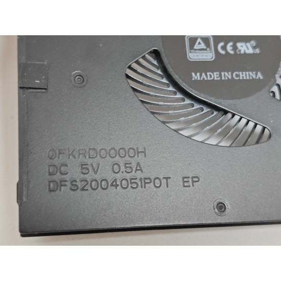 Cooler procesor Laptop, Razer Blade 15 RZ09-0238, RZ09-02385, RZ09-02386, RZ09-02385E71, RZ09-02385G71, RZ09-02386G91, RZ09-02386G92, RZ09-02386EM2, RZ09-02386E92, RZ09-02386E52, RZ09-02387E92, DFS2004051P0T EP, 0FKRF0000H, 5V, 0.5A