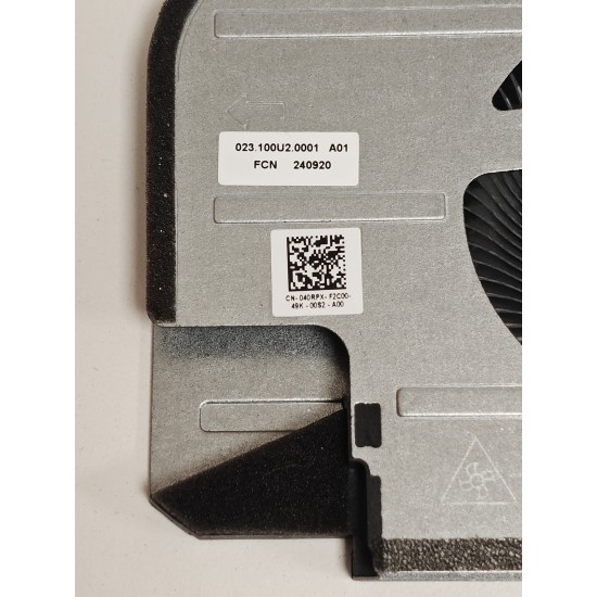 Cooler placa video Laptop, Dell, Inspiron 16 Plus 7630, P125F, P125F004, 40RPX, 040RPX, DFS5K22305283Z-FQ93, 023.100U2.0001, B9008ASHSF2200TN, 023.I00U2.0011, pentru RTX3050/4050, 5V, 0.5A, GPU