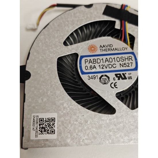 Cooler procesor Laptop Gaming, MSI, Pulse 16 AI C1VFKG, PABD1A010SHR-N527, E330801540B220, 12V, 0.6A, CPU