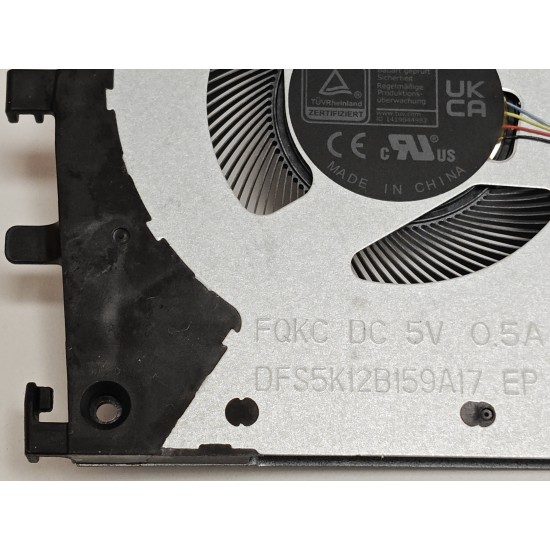 Cooler Laptop, Lenovo, Yoga 7 14IRL8 Type 82YL, 5F10S14101, DFS5K12B159A17-FQKC, HQ2330045E000, SF10R66613, 5V, 0.5A