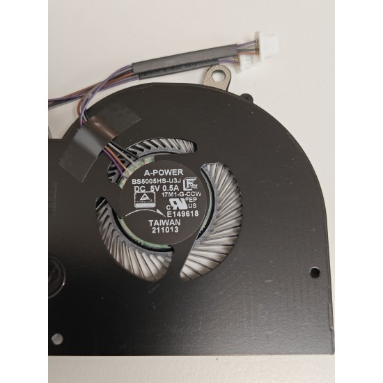 Cooler placa video Laptop, MSI, WS66 11UM, 11UMT, 11UK, 11UKT, MS-16V4, 16V4-G-CW, 16V4-G-CCW, BS5005HS-U4Q, BS5005HS-U3J, 5V, 1A, GPU