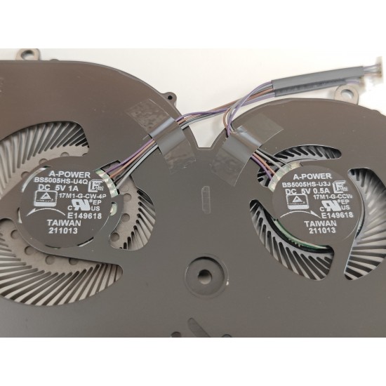Cooler placa video Laptop, MSI, WS66 11UM, 11UMT, 11UK, 11UKT, MS-16V4, 16V4-G-CW, 16V4-G-CCW, BS5005HS-U4Q, BS5005HS-U3J, 5V, 1A, GPU