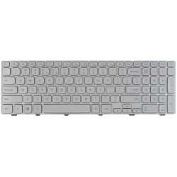 Tastatura Laptop, Dell, Inspiron 15 7537, P36F, P36F001, 87YTJ, 087YTJ, iluminata, argintie, layout US