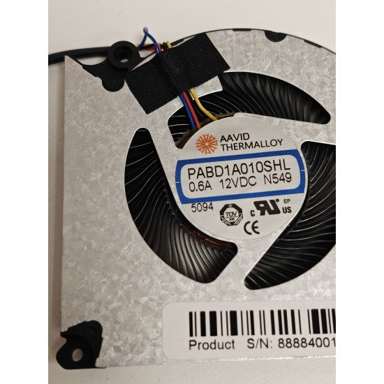 Cooler placa video Laptop Gaming, MSI, Sword 16HX B14VEG, B14VEKG, B14VFK, B14VFKG, B14VGKG, PABD1A010SHL-N549, 12V, 0.6A, GPU