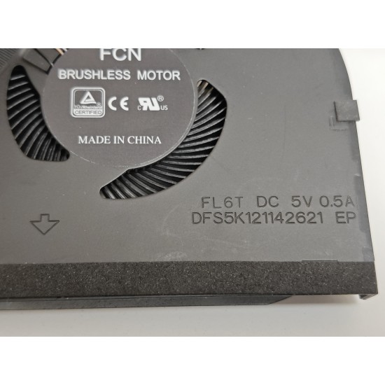 Cooler placa video Laptop Gaming, Razer Blade 15 RZ09-0300, RZ09-03000, RZ09-03009E97, RZ09-03009E21, RZ09-03228, RZ09-03287E22, RZ09-03289E21, RZ09-0369A, RZ09-0369B, RZ09-0369BE22, DFS5K121142621-FL6T, 124527410824, 5V, 0.5A, GPU