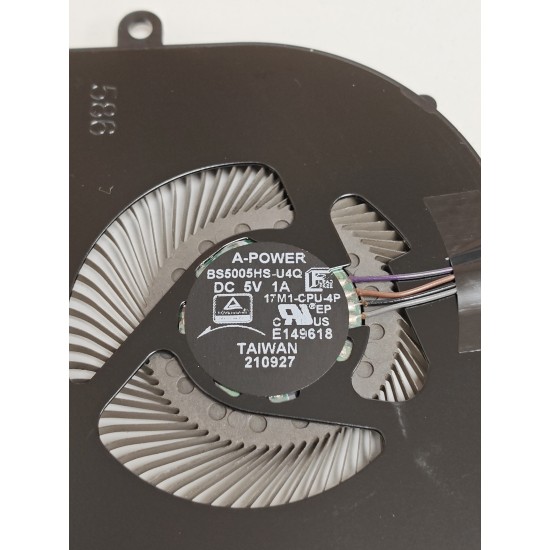 Cooler procesor Laptop Gaming, MSI, WS76 11UM, 11UK, MS-17M1, BS5005HS-U4Q, 17M1-CPU-4P, 0801020, 5V, 1A, CPU