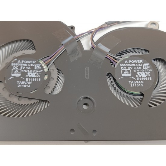 Cooler placa video Laptop Gaming, MSI, GS76 Stealth 11UH, 11UG, 11UE, MS-17M1, BS5005HS-U4Q, 17M1-G-CW-4P, BS5005HS-U3J, 17M1-G-CCW, 0401960, 5V, 0.5A, 1A, GPU