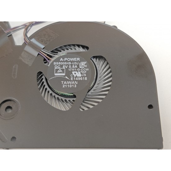 Cooler placa video Laptop Gaming, MSI, GS76 Stealth 11UH, 11UG, 11UE, MS-17M1, BS5005HS-U4Q, 17M1-G-CW-4P, BS5005HS-U3J, 17M1-G-CCW, 0401960, 5V, 0.5A, 1A, GPU