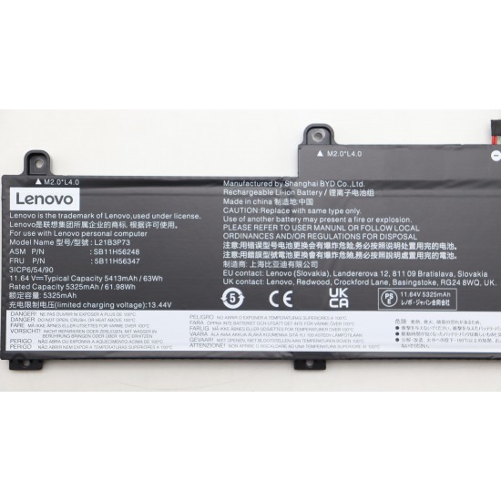 Baterie Laptop, Lenovo, ThinkPad L15 Gen 3 Type 21C3, 21C4, 21C7, 21C8, 5B11H56347, 3ICP6/54/90, L21B3P73, 11.64V, 5325mAh, 63Wh
