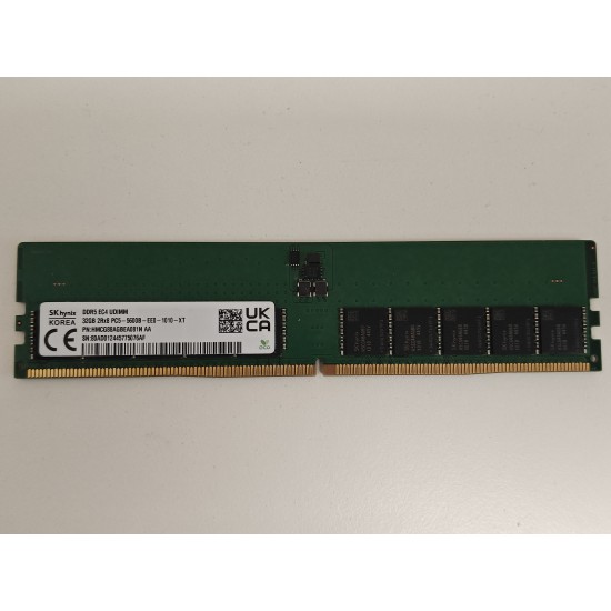 Memorie Ram Server SK Hynix 32GB, DDR5, 2Rx8, PC5-5600B, 5600Mhz, HMCG88AGBEA081N AA, PC5-44800, CL46, 1.1V, ECC, UDIMM, 288 pini