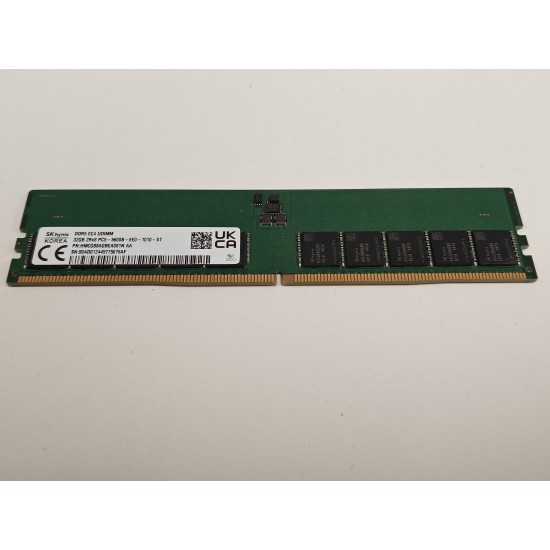 Memorie Ram Server SK Hynix 32GB, DDR5, 2Rx8, PC5-5600B, 5600Mhz, HMCG88AGBEA081N AA, PC5-44800, CL46, 1.1V, ECC, UDIMM, 288 pini