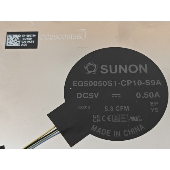 Cooler Laptop, Dell, Latitude 5440, P165G, P165G001, FGR9R, 0FGR9R, 8073V, 08073V, EG50050S1-CP10-S9A, DC2800183SL, AT90Z0020C0, UMA, 5V, 0.50A