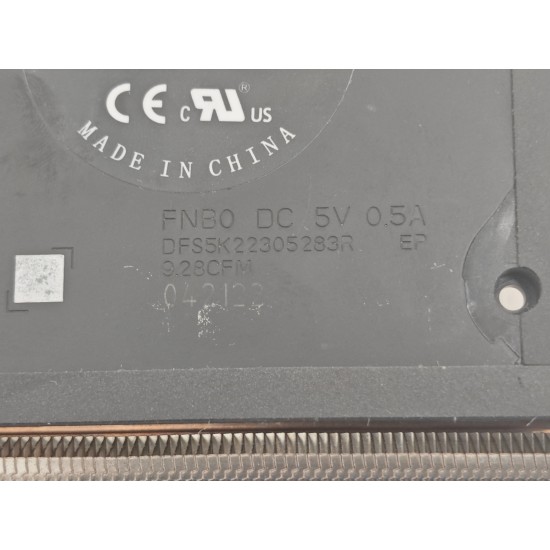 Cooler cu radiator Laptop, Dell, Precision 3571, P104F, P104F007, XRXMP, 0XRXMP, DFS5K22305283R-FNB0, EG75070S1-C591-S9A, 460.0PX01.0001, discret, 5V, 0.5A