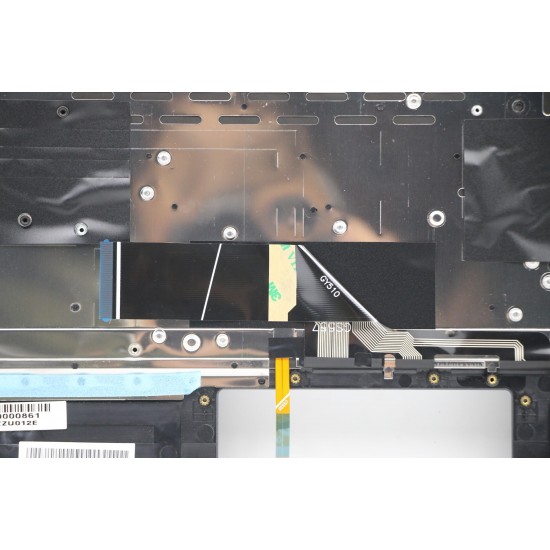 Carcasa superioara cu tastatura palmrest Laptop, Lenovo, IdeaPad Yoga Slim 7-15ITL05 Type 82AC, 5CB1B10126, 4BLS2TALVA0 3A, FALS2020010, iluminata, gri inchis, layout US