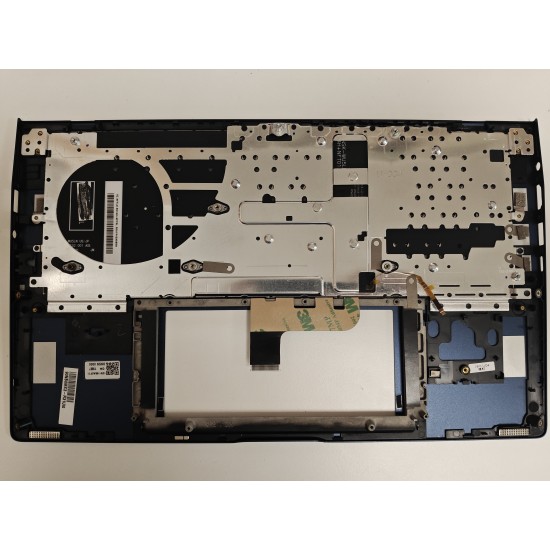 Carcasa superioara cu tastatura palmrest Laptop, Asus, ZenBook 13 UX334F, UX334FA, UX334FAC, UX334FL, UX334FLC, 90NB0MX3-R31UI0, 90NB0MX3-R31US0, 13N1-96A0F11, UX334FA-3B, iluminata, albastra, layout US