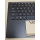 Carcasa superioara cu tastatura palmrest Laptop, Asus, ZenBook 13 UX334F, UX334FA, UX334FAC, UX334FL, UX334FLC, 90NB0MX3-R31UI0, 90NB0MX3-R31US0, 13N1-96A0F11, UX334FA-3B, iluminata, albastra, layout US