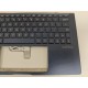 Carcasa superioara cu tastatura palmrest Laptop, Asus, ZenBook 13 UX334F, UX334FA, UX334FAC, UX334FL, UX334FLC, 90NB0MX3-R31UI0, 90NB0MX3-R31US0, 13N1-96A0F11, UX334FA-3B, iluminata, albastra, layout US