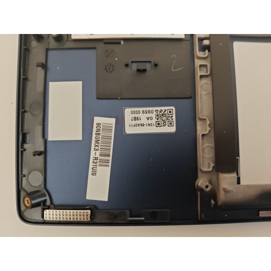 Carcasa superioara cu tastatura palmrest Laptop, Asus, ZenBook 13 UX334F, UX334FA, UX334FAC, UX334FL, UX334FLC, 90NB0MX3-R31UI0, 90NB0MX3-R31US0, 13N1-96A0F11, UX334FA-3B, iluminata, albastra, layout US