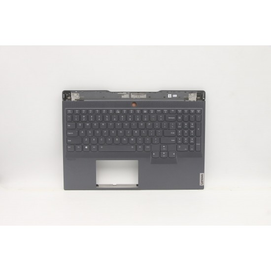 Carcasa superioara cu tastatura palmrest Laptop, Lenovo, Legion S7-15IMH5 Type 82BC, 5CB0Z71970, 5CB0Z71972, 8S1101-07428-8S, iluminata, RGB, 24 pini, gri, layout US