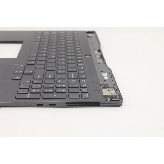 Carcasa superioara cu tastatura palmrest Laptop, Lenovo, Legion S7-15IMH5 Type 82BC, 5CB0Z71970, 5CB0Z71972, 8S1101-07428-8S, iluminata, RGB, 24 pini, gri, layout US