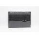 Carcasa superioara cu tastatura palmrest Laptop, Lenovo, Legion 5 Pro 16ACH6H Type 82JQ, 5CB1D05368, AP1ZV000800, iluminata, 4 pini, Slate Grey, layout US
