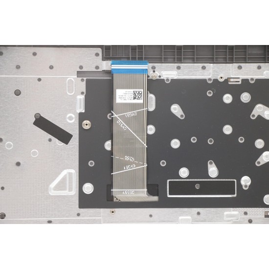 Carcasa superioara cu tastatura palmrest Laptop, Lenovo, IdeaPad 3-17ITL6 Type 82H9, 5CB1B96603, AP21N000500, AM21N000500, fingerprint, Artic Grey, layout UK