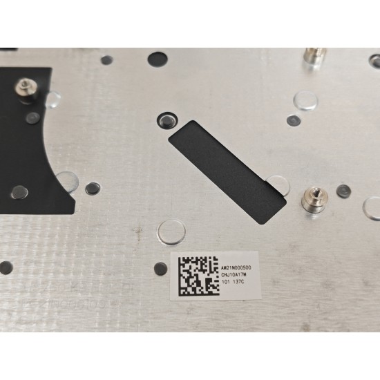 Carcasa superioara cu tastatura palmrest Laptop, Lenovo, IdeaPad 3-17ITL6 Type 82H9, 5CB1B96603, AP21N000500, AM21N000500, fingerprint, Artic Grey, layout UK