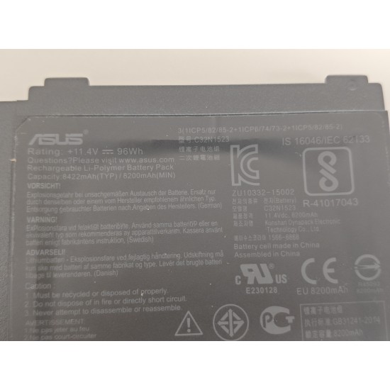 Baterie Laptop, Asus, ZenBook Pro UX501J, UX501JM, UX501JW, UX501V, UX501VW, 0B200-01250300, C32N1523, 11.4V, 8200mAh, 96Wh