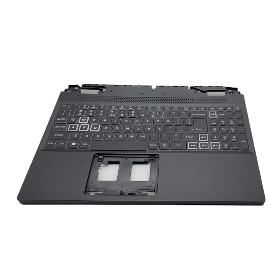 Carcasa superioara cu tastatura palmrest Laptop, Acer, Nitro 5 AN515-58, N22C1, 6B.QFMN2.001, AP3SY000710, AM3SY000500, iluminata, neagra, layout US